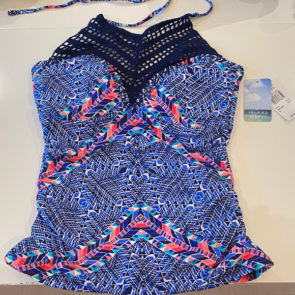 Colorful Geometric Print Swimsuit - Picture 1 of 3